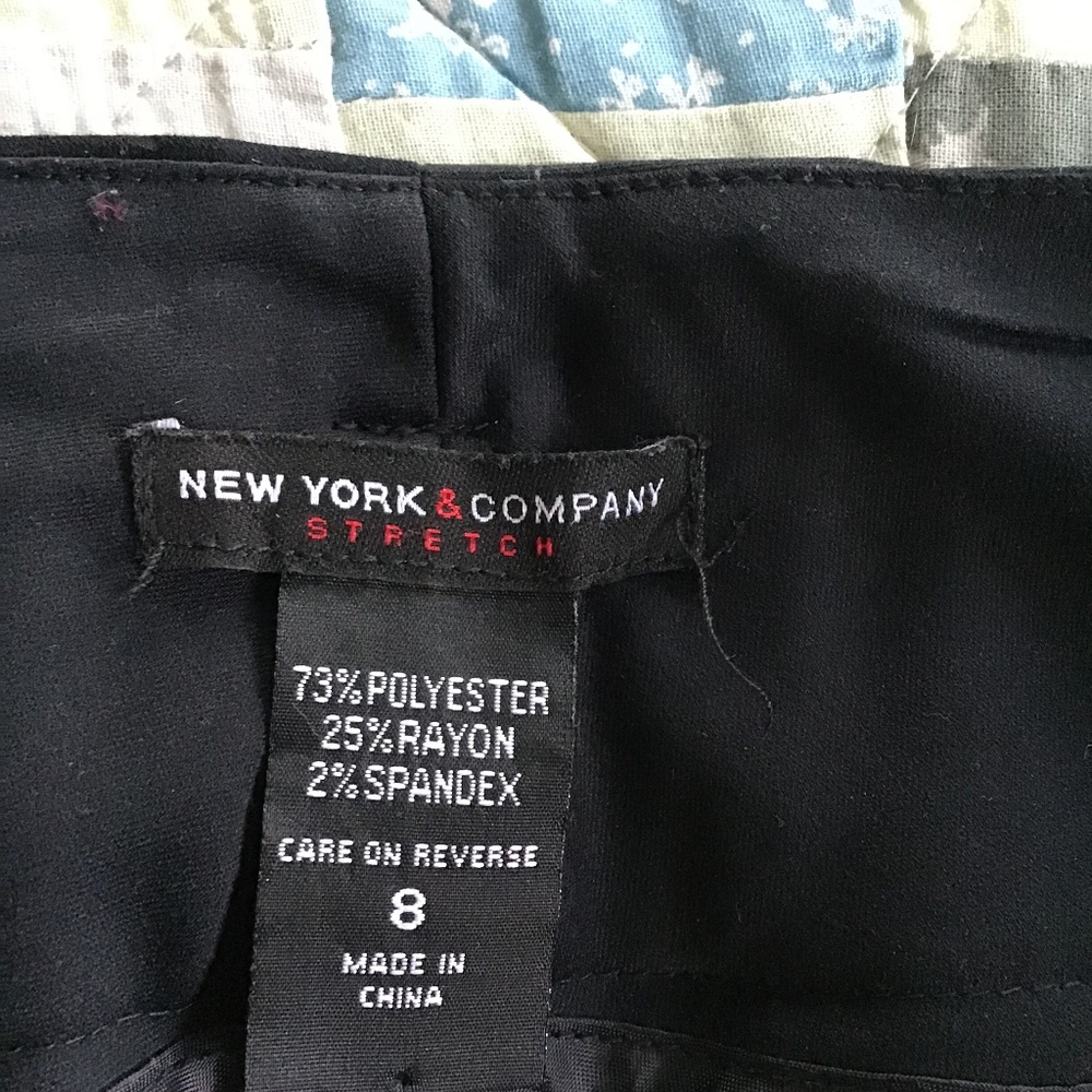 NY & Co black stretch slacks